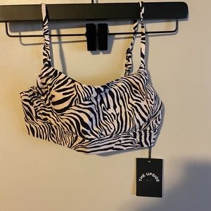 The Upside Zebra Print Bra